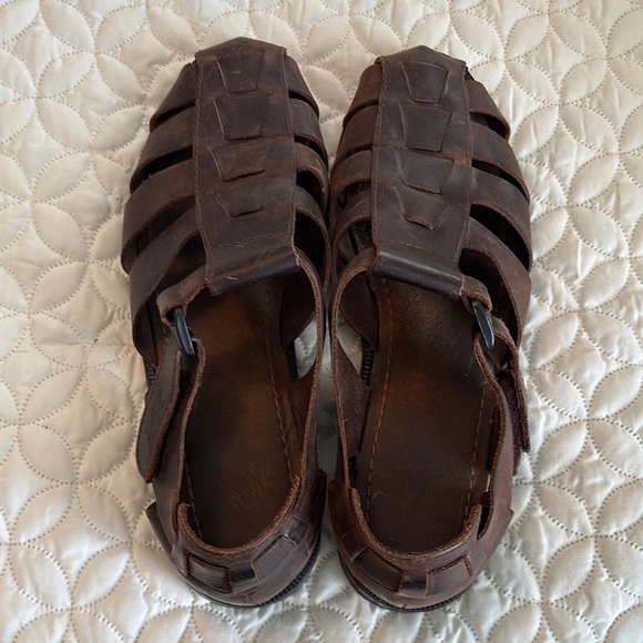Bass Men's Brown Leather Sandals 13M EUC - Picture 1 of 8